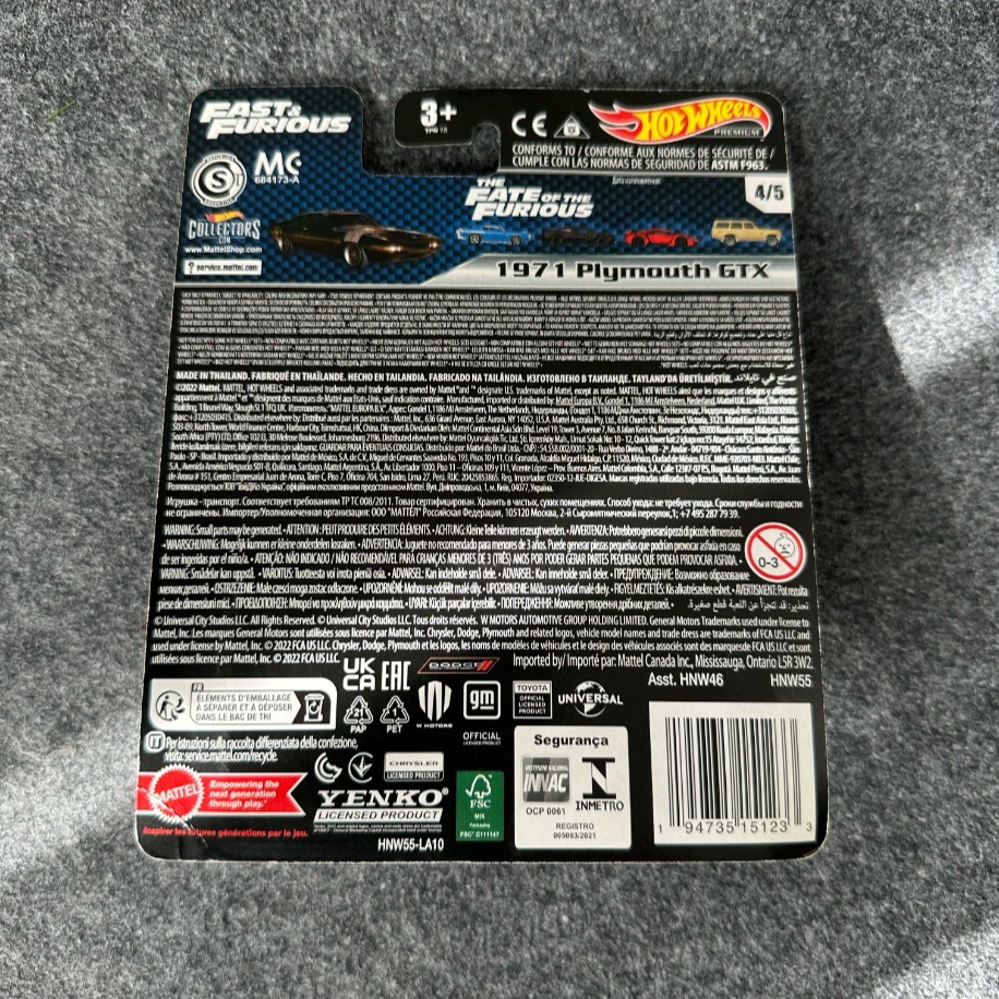 Hot Wheels '71 Plymouth GTX  Fast & Furious Premium (2022)