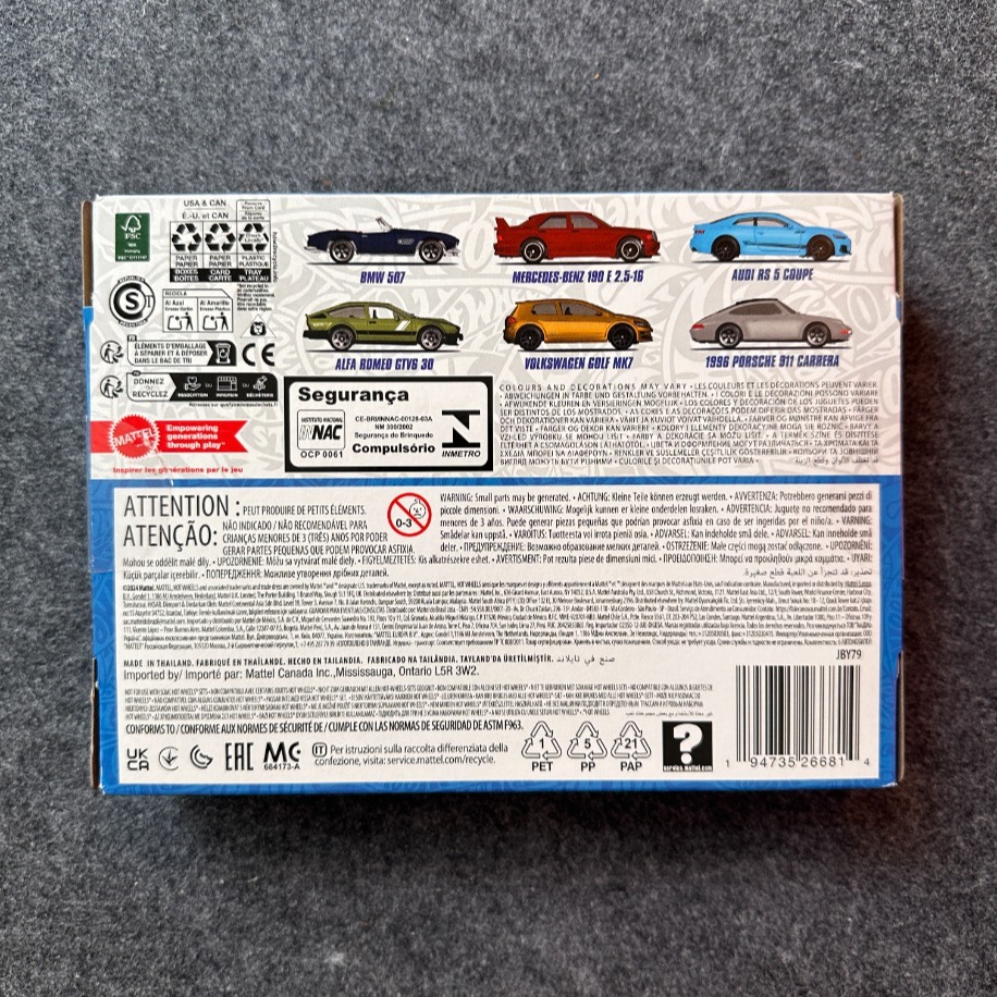 Hot Wheels Euro Style 6'lı Regular Set (2024)