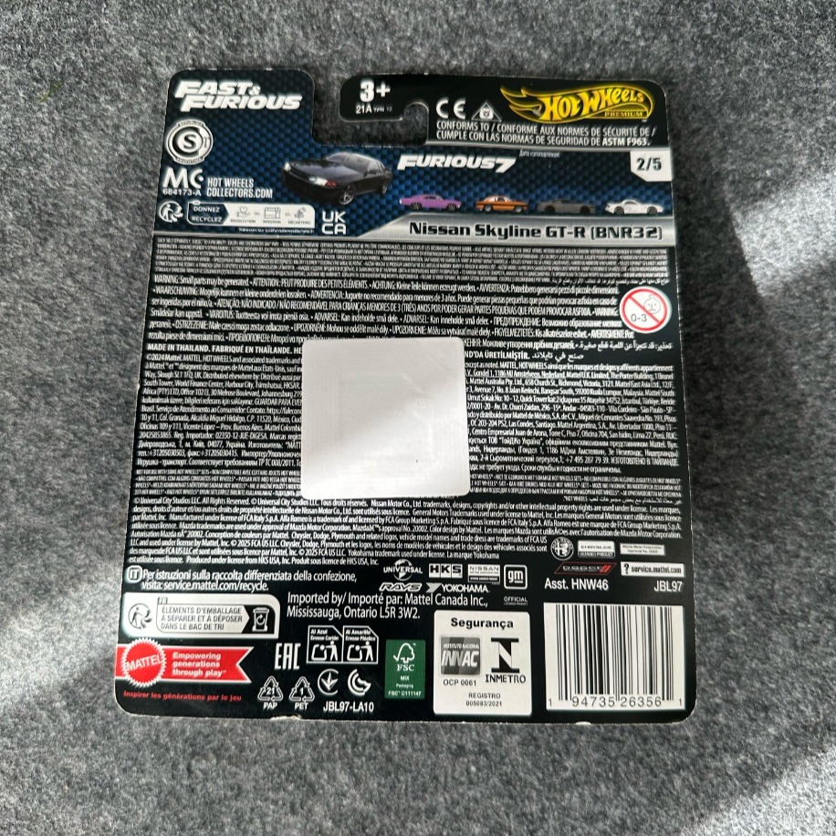 Hot Wheels Nissan Skyline GT-R (BNR32) Fast & Furious Premium (2024)