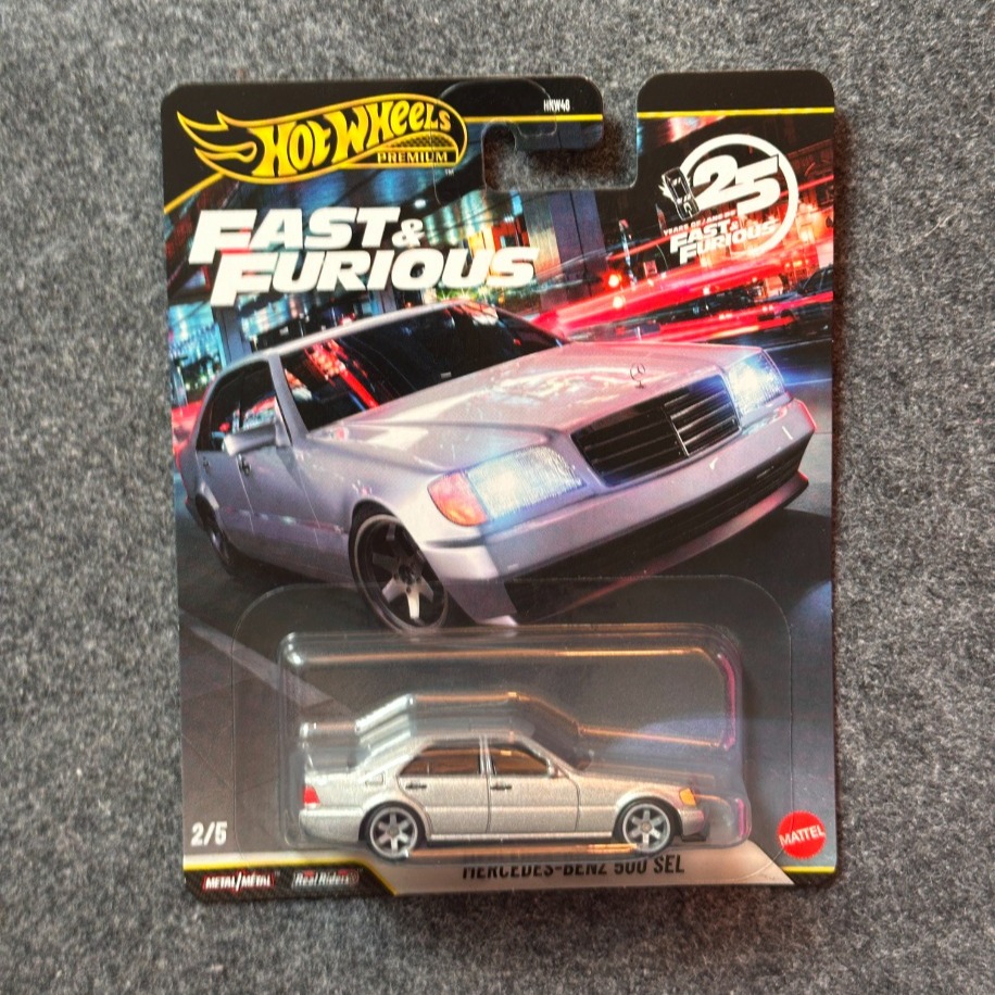 Hot Wheels 25th Anniversary Mercedes-Benz 500 SEL Fast & Furious Premium (2025)