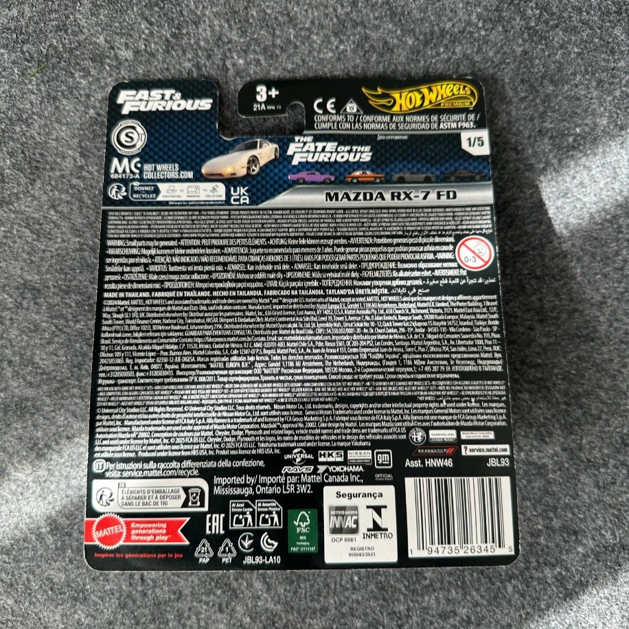 Hot Wheels Mazda RX-7 FD Fast & Furious Premium (2024)