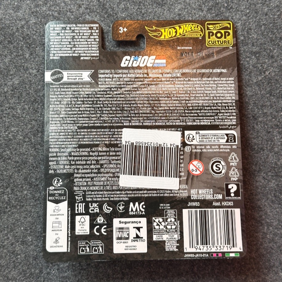 Hot Wheels G.I.JOE Cobra H.I.S.S. Pop Culture Premium (2025)