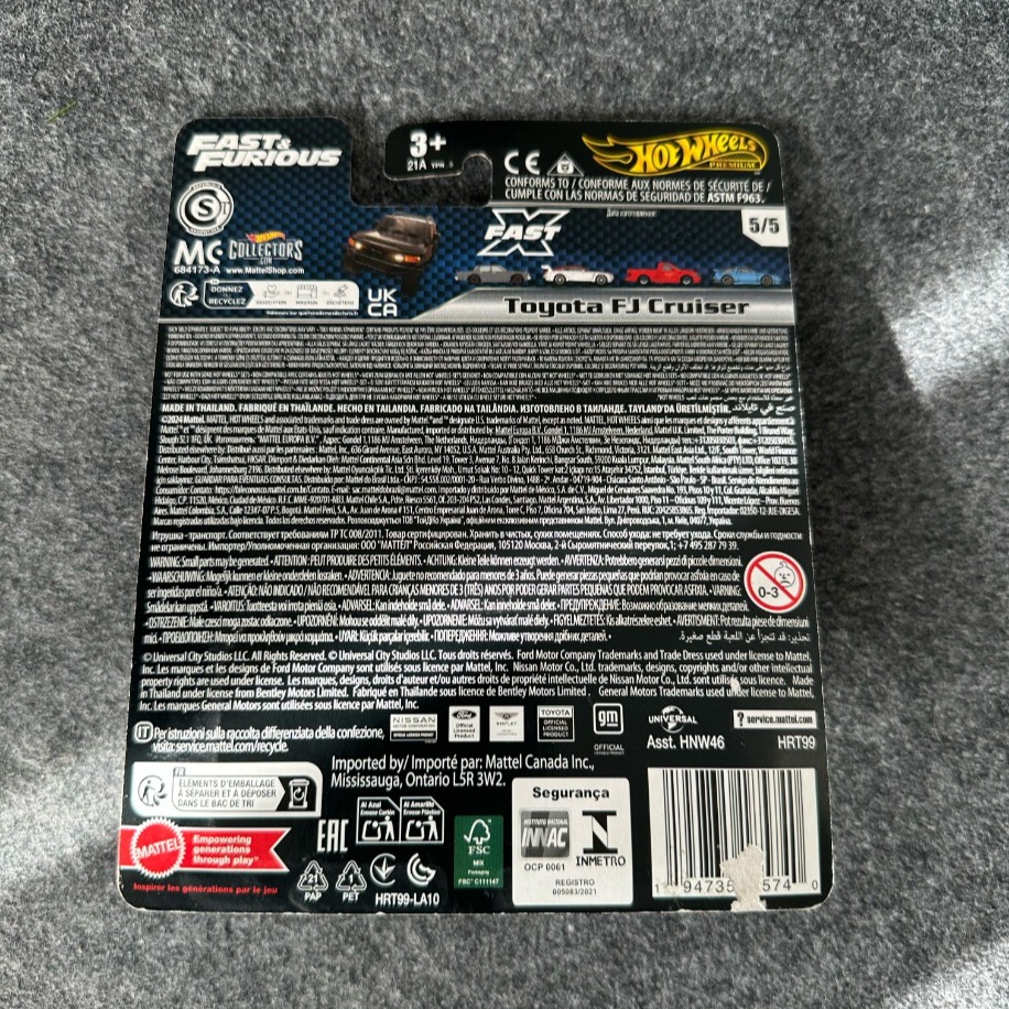 Hot Wheels Toyota FJ Cruiser Fast & Furious Premium (2024)