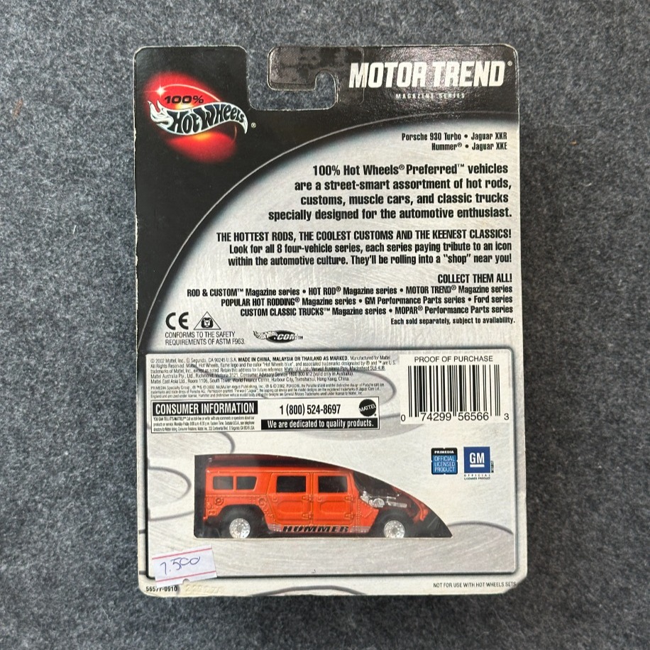 Hot Wheels 100% Motor Trend Magazine Series Hummer (2002)