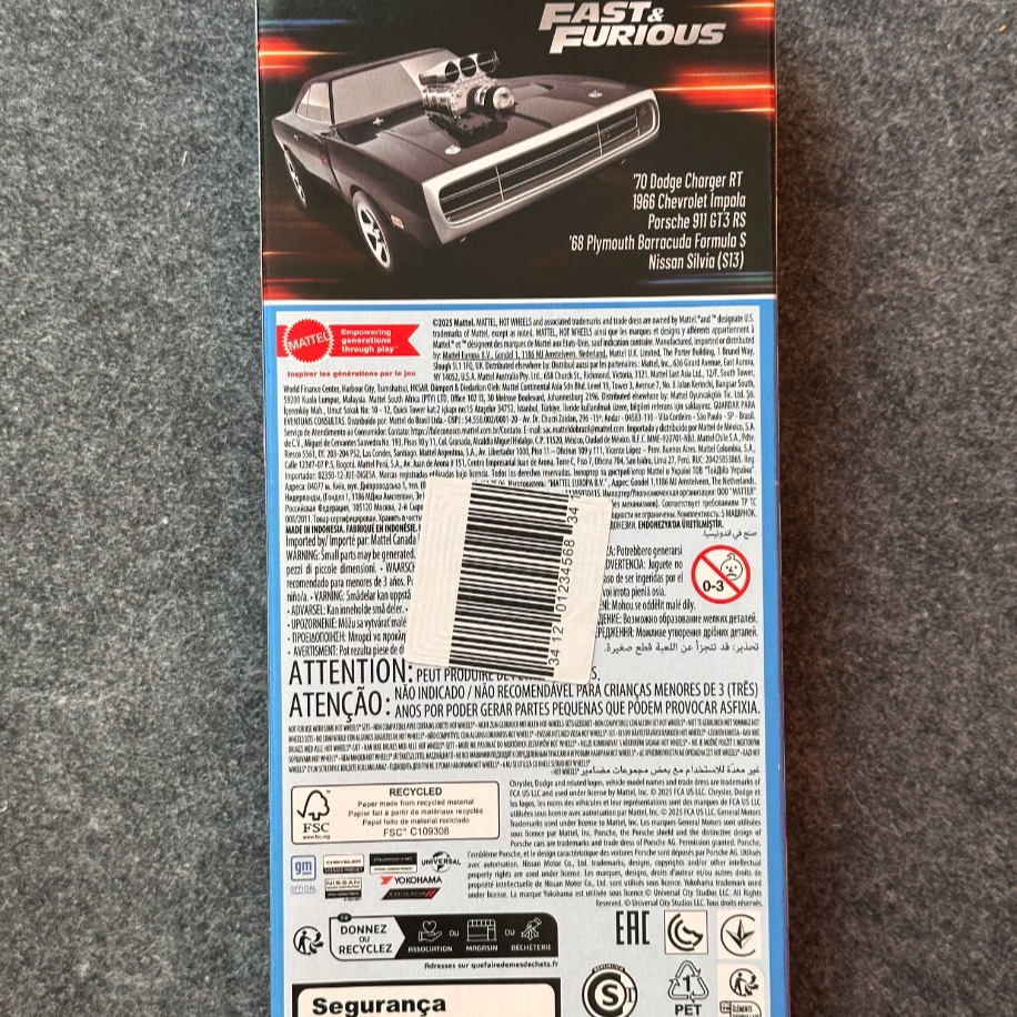 Hot Wheels Fast & Furious 5'li Regular Set