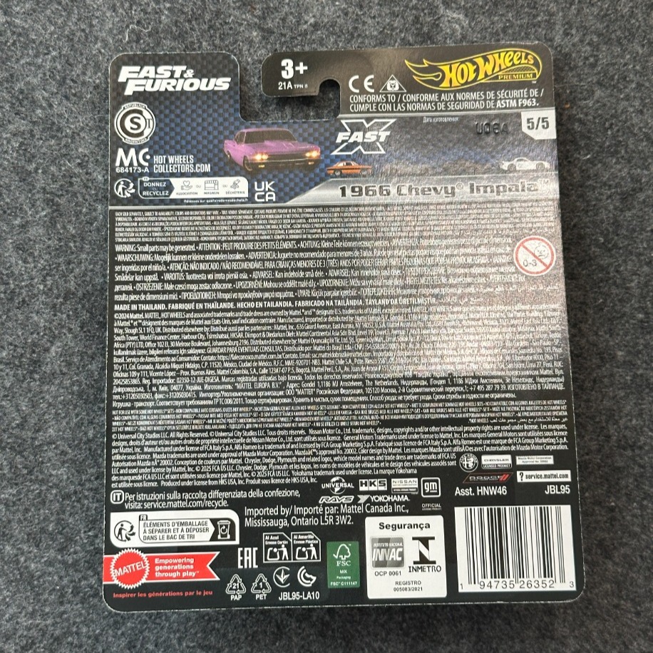 Hot Wheels 1966 Chevy Impala Fast & Furious Premium (2024)