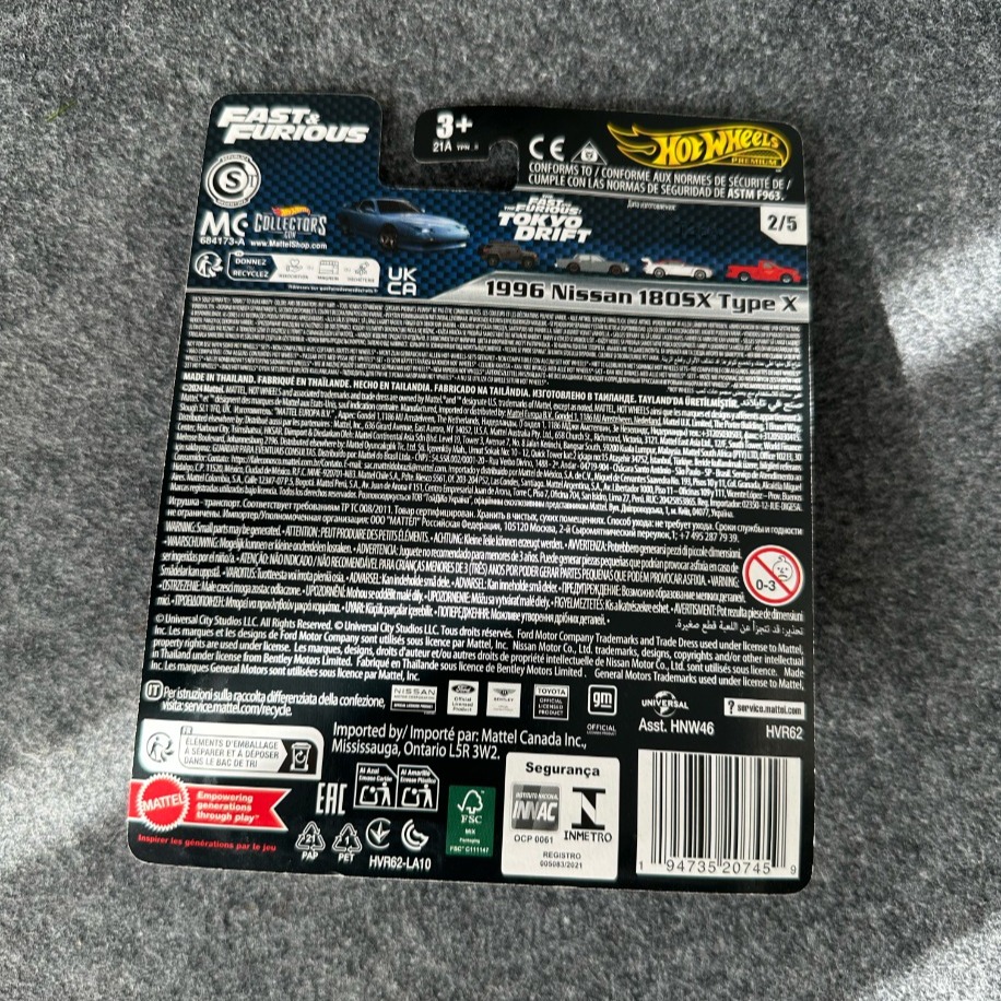 Hot Wheels Nissan 180SX Type X Fast & Furious Premium (2024)