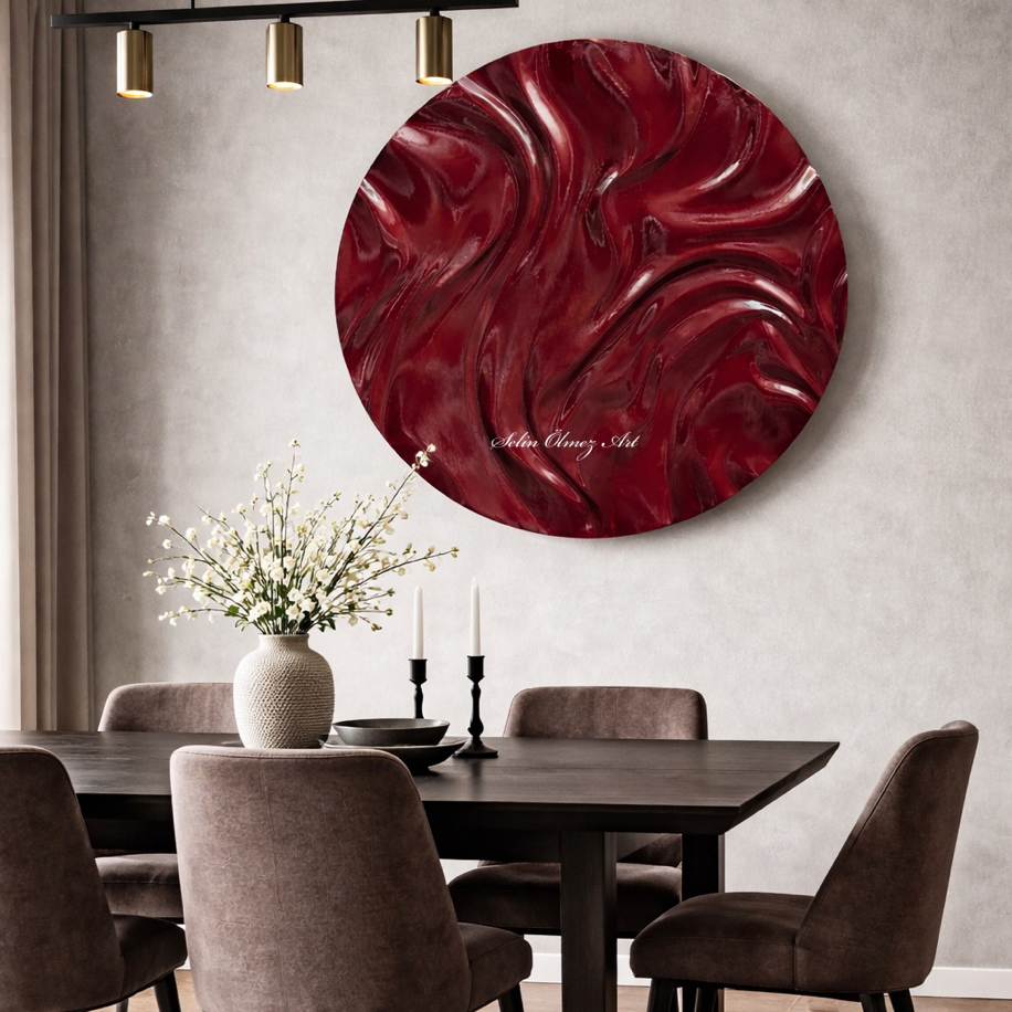 100cm Bordo Rölyef Tablo