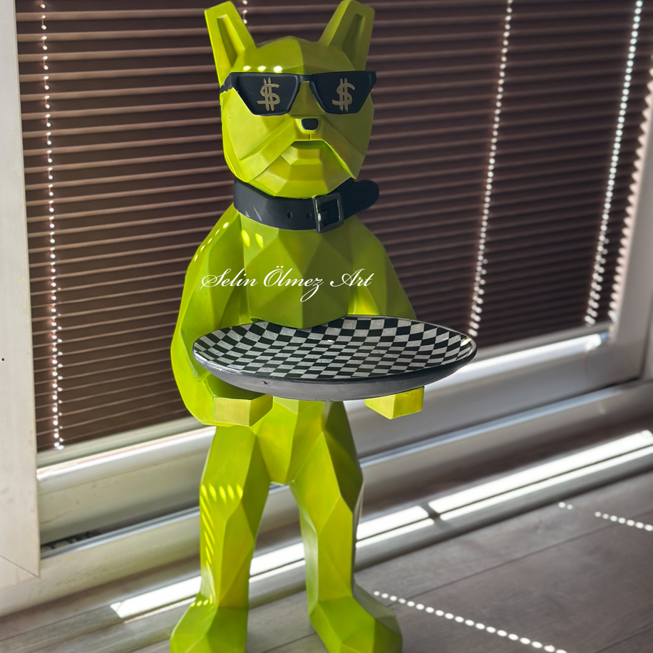 Kübik bulldog heykel
