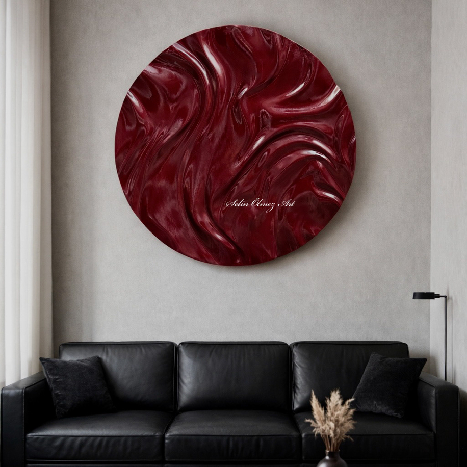 100cm Bordo Rölyef Tablo