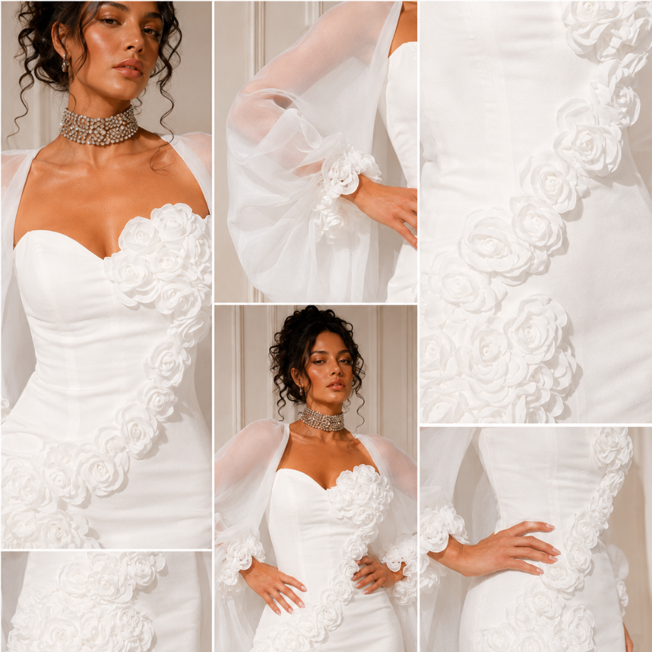 Zambak Bridal – Dar Korseli Mini Elbise
