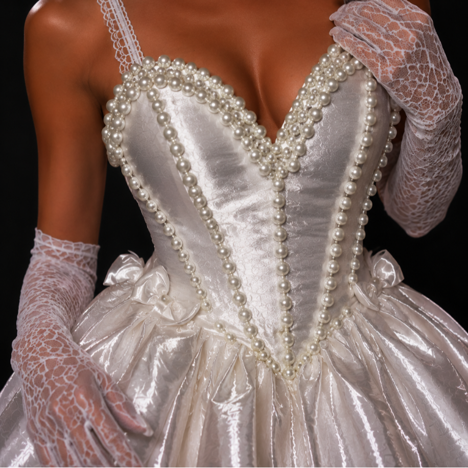 Pearl Royale – İnci İşlemeli Couture Mini Elbise