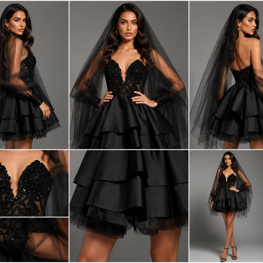 Black Swan – Siyah Couture Mini Elbise
