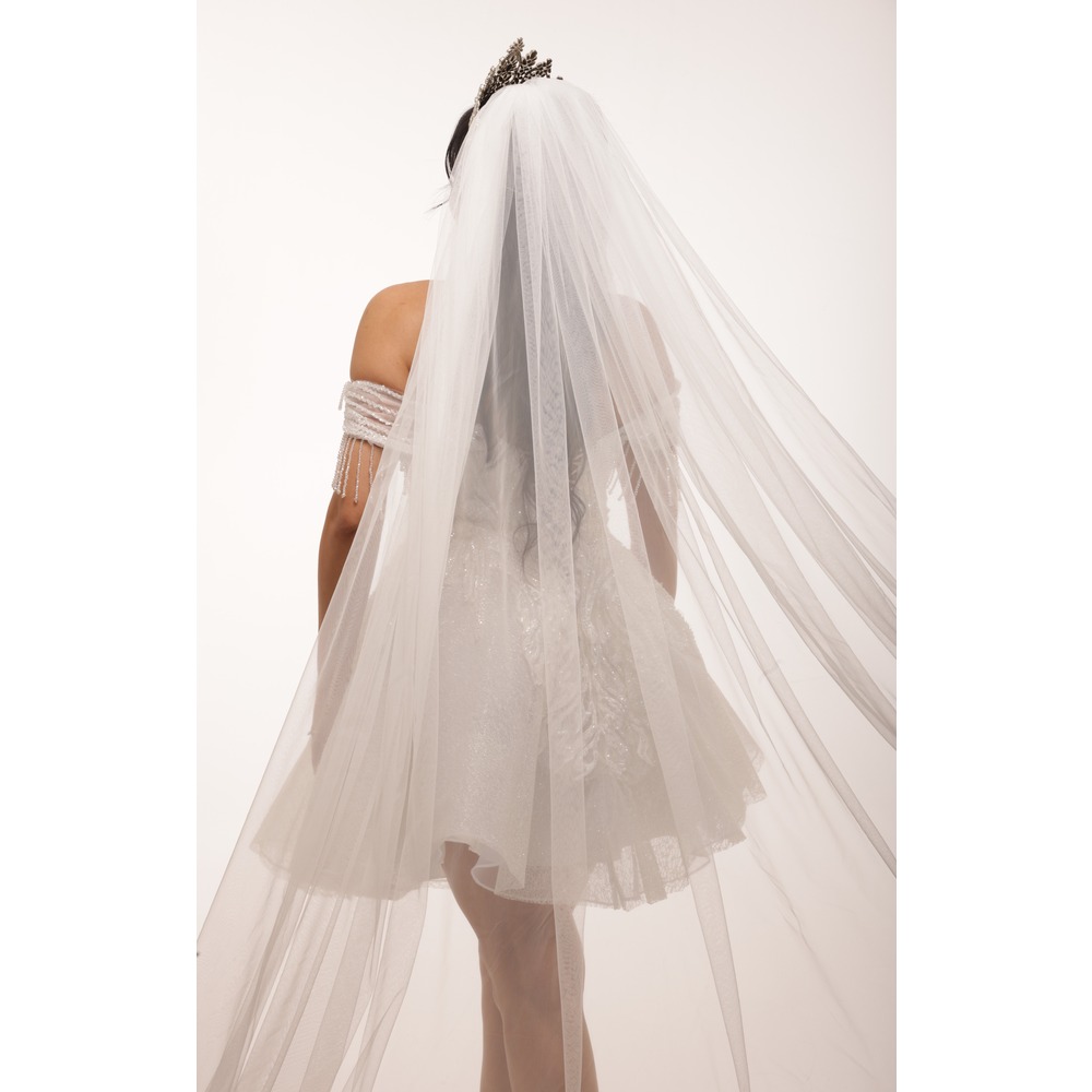 Hestia Bridal – Boncuk İşlemeli Kabarık Mini Elbise