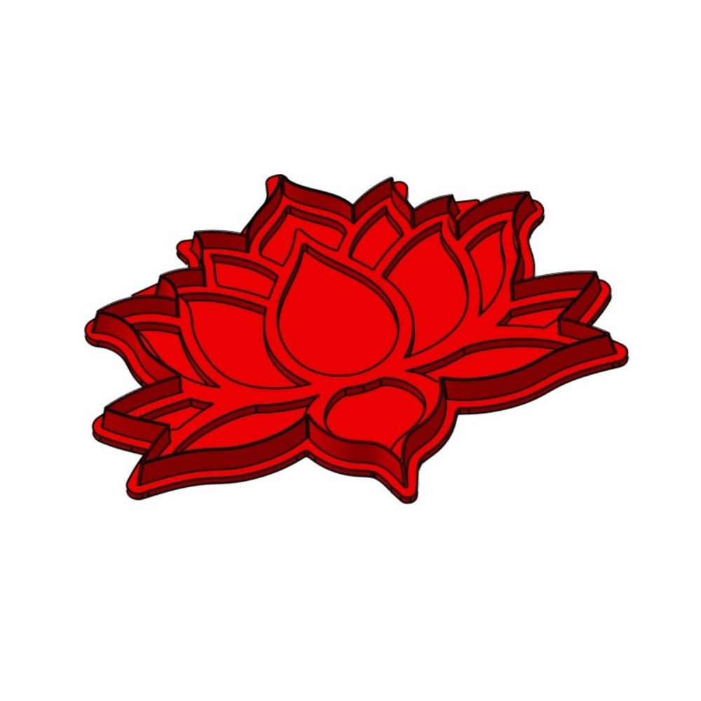 Lotus No:1 - Rölyefli Baskı ve Kesme Kalıp Seti 