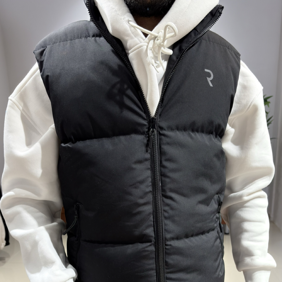 Reflektör Detaylı Şişme Dolum Yelek Siyah