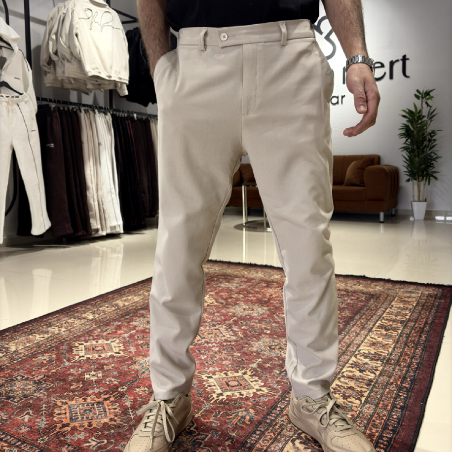 İtalyan Kesim Kumaş Pantolon Bej