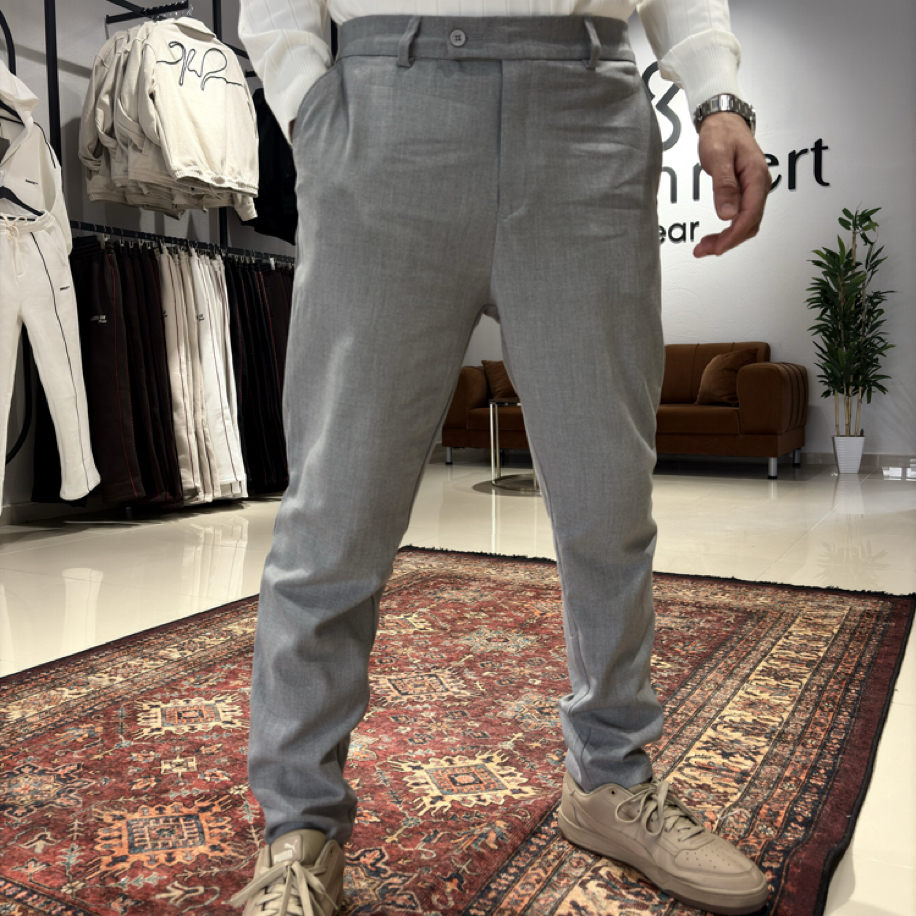 İtalyan Kesim Kumaş Pantolon Gri