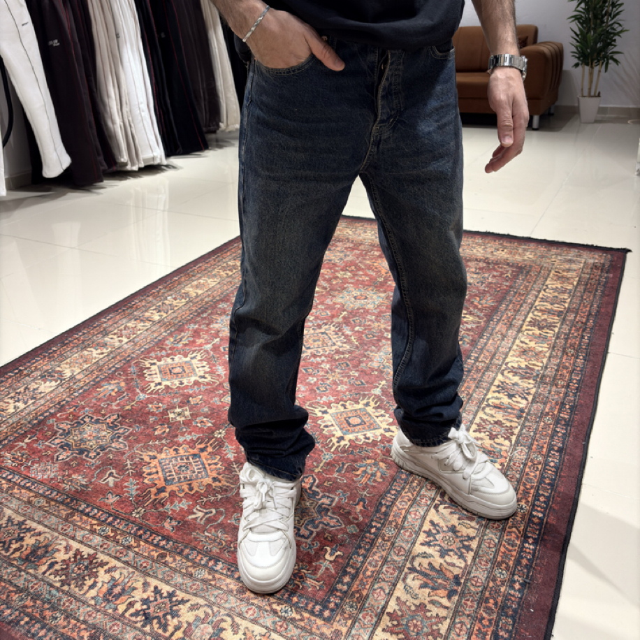 Eskitme Detaylı Baggy Jean