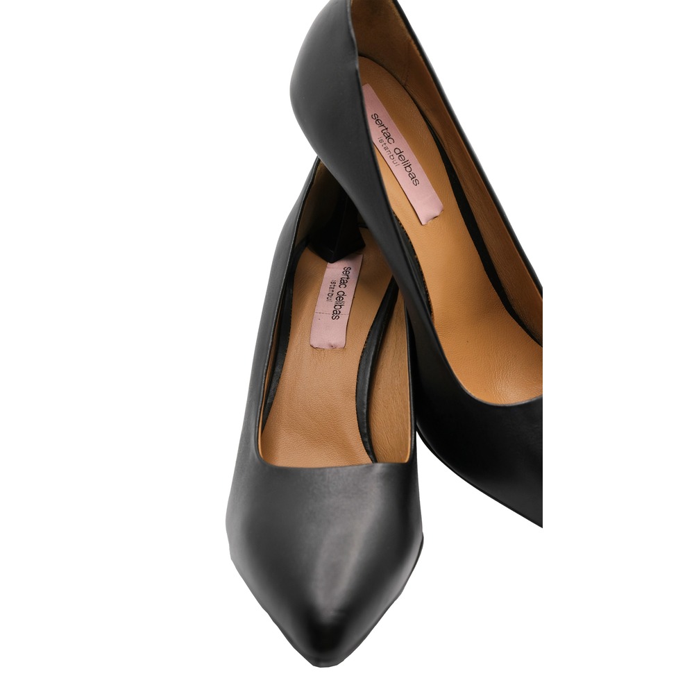 Siyah Basic Mat deri Topuklu 10 cm 