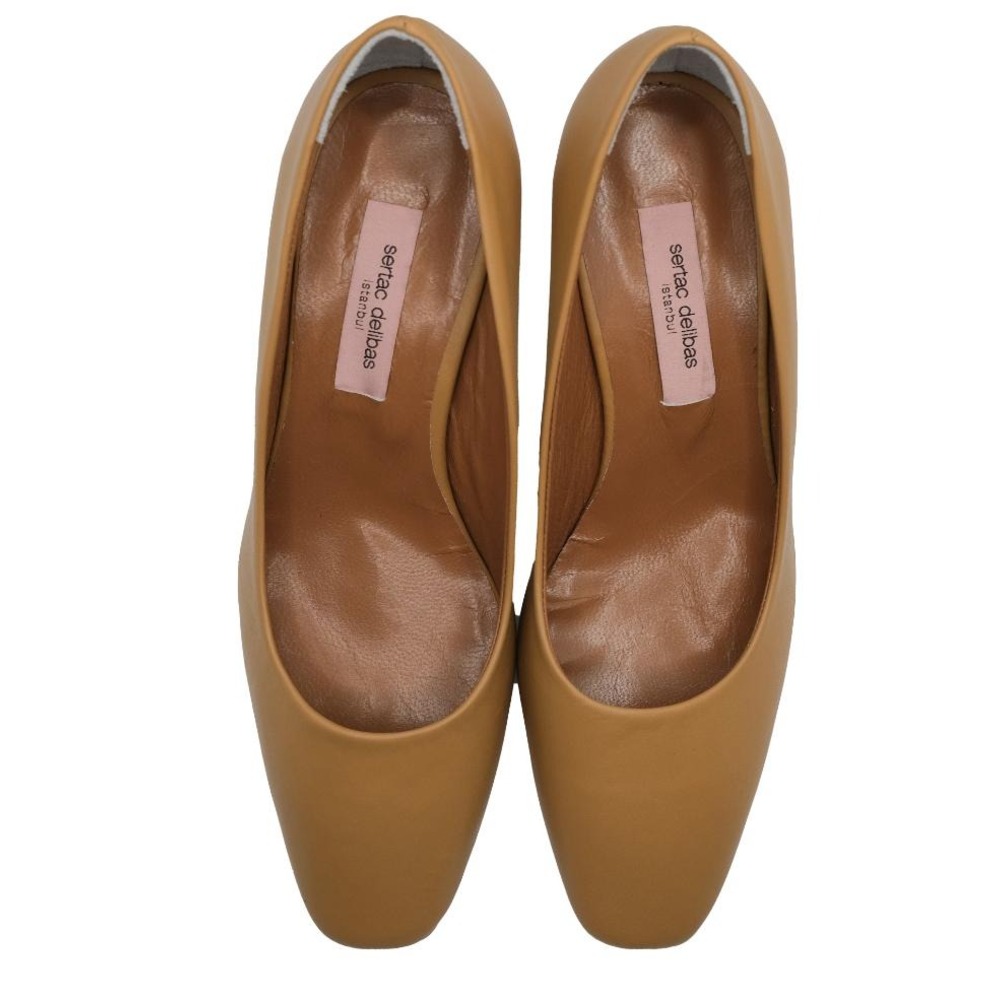 Taba Mat Deri Kadın Topuklu Stiletto