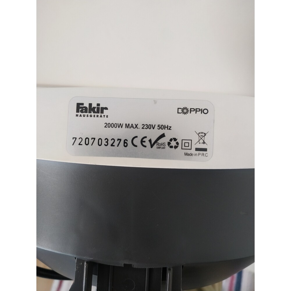 fakir doppio 2000 w fanlı isıtıcı