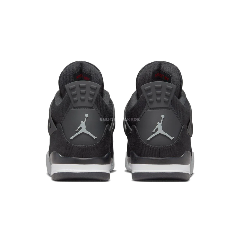  Nike Air Jordan Retro 4 Black Canvas