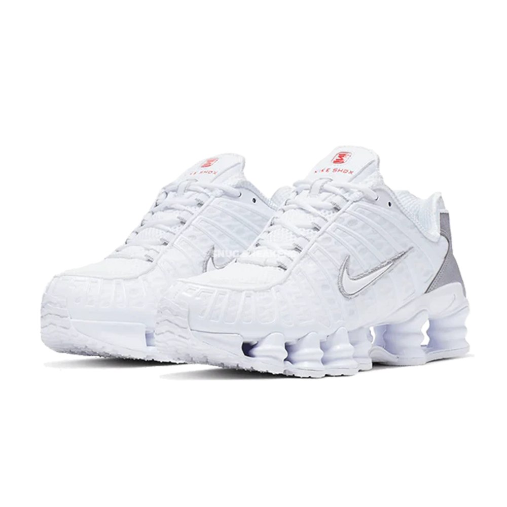 Nike Shox TL White Metallic Silver Max Orange