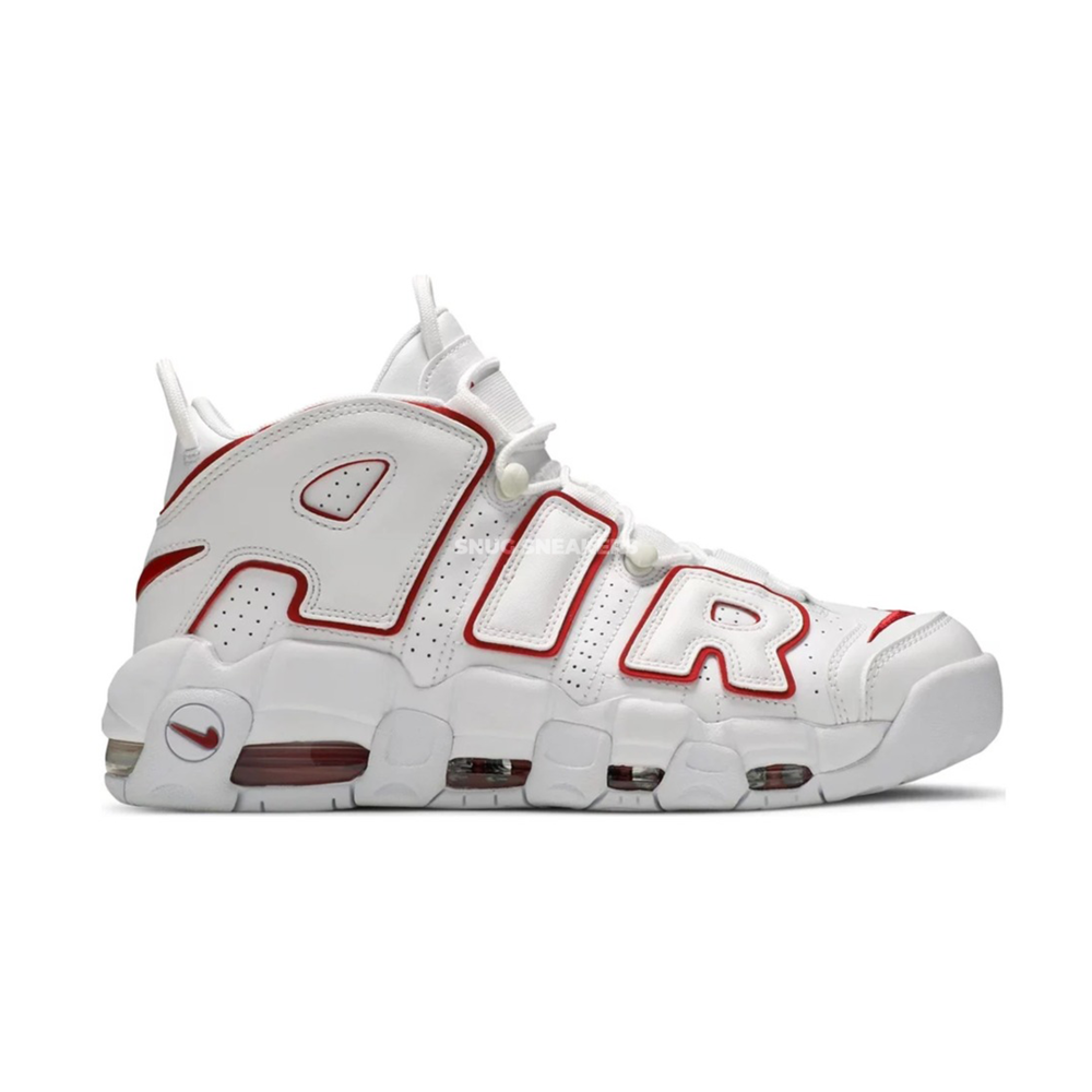 Nike Air More Uptempo White Varsity Red Outline