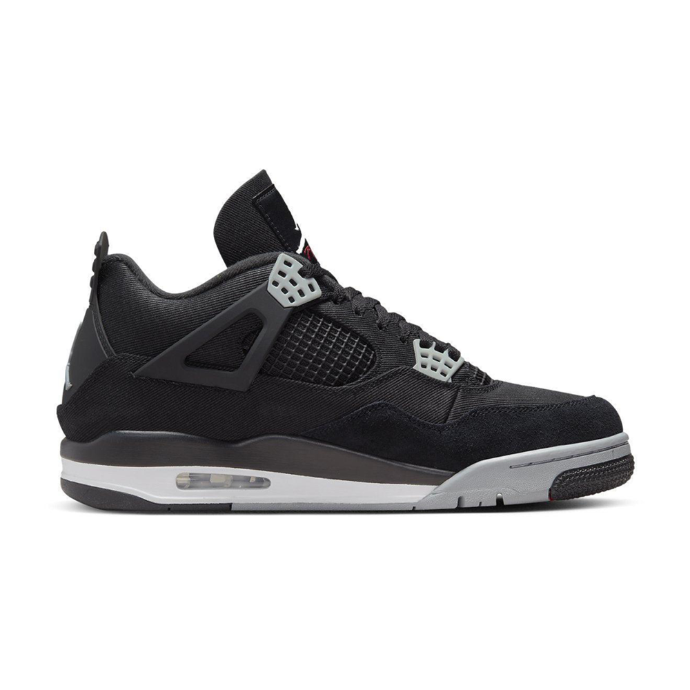  Nike Air Jordan Retro 4 Black Canvas