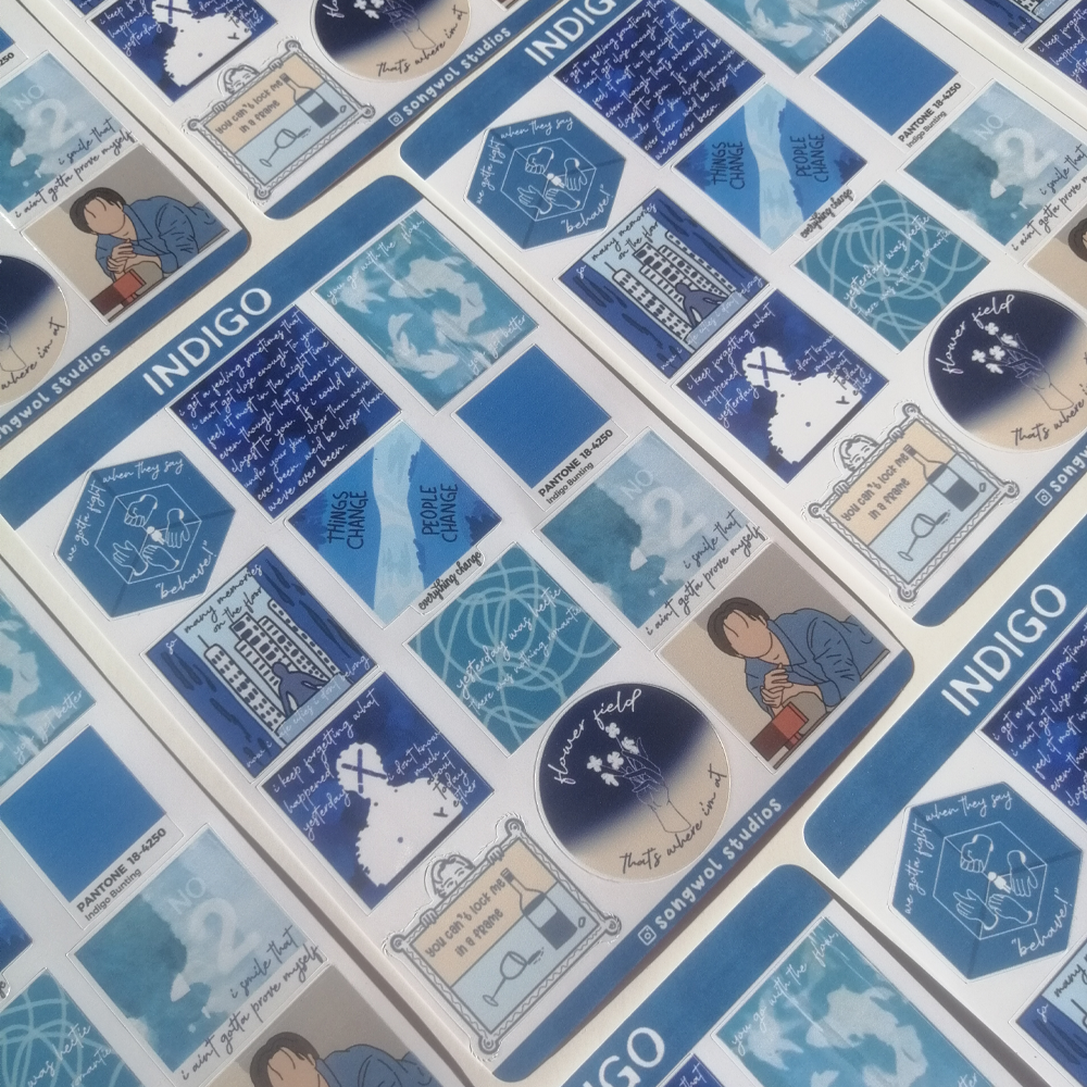 indigo sticker sayfası | Songwol Studios