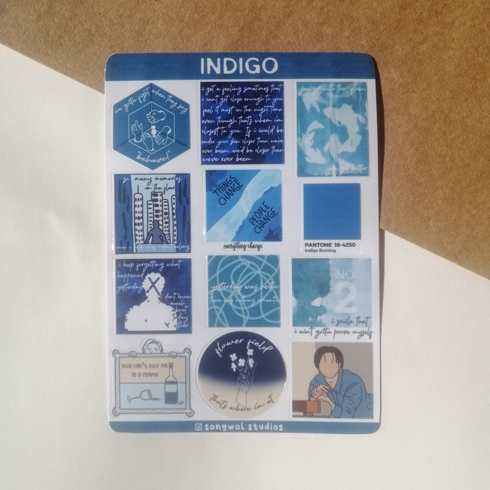 indigo sticker sayfası | Songwol Studios