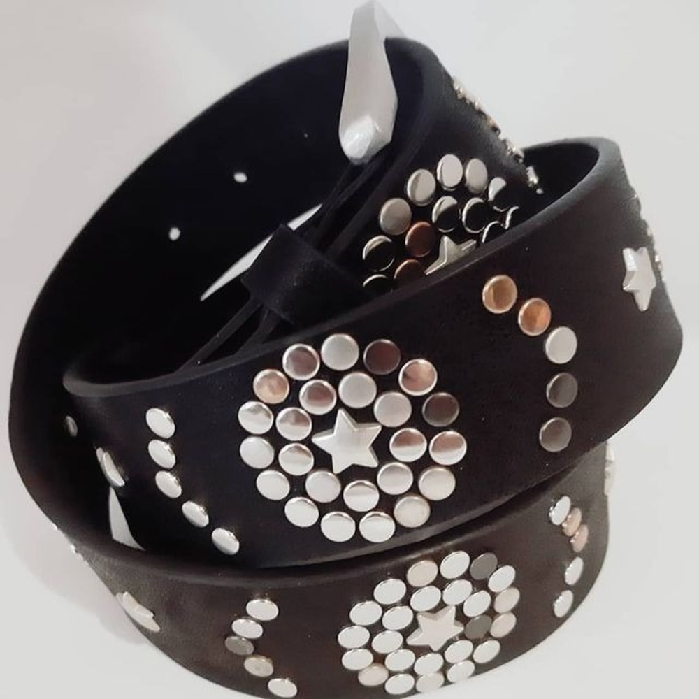 YILDIZLI TAŞLI DERİ KEMER "STAR LEATHER BELT"