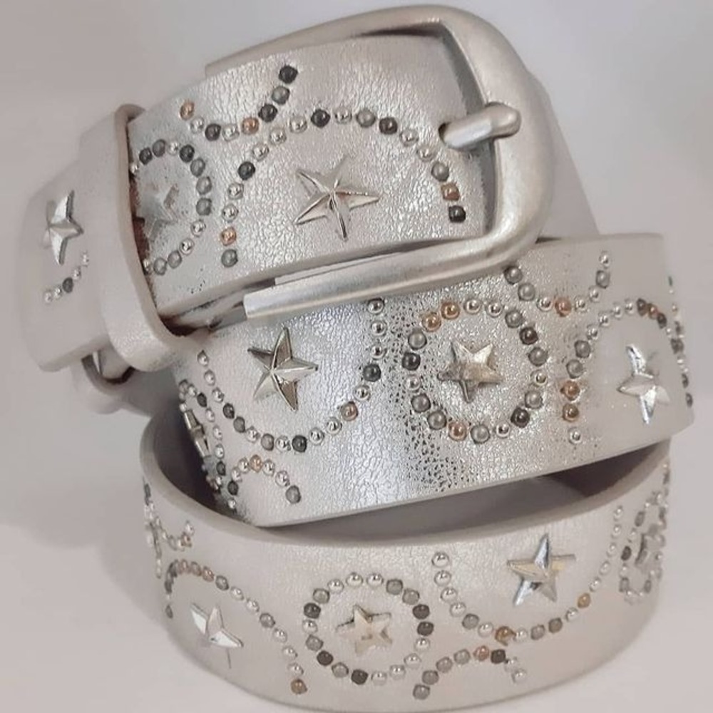 YILDIZLI TAŞLI DERİ KEMER "STAR LEATHER BELT"