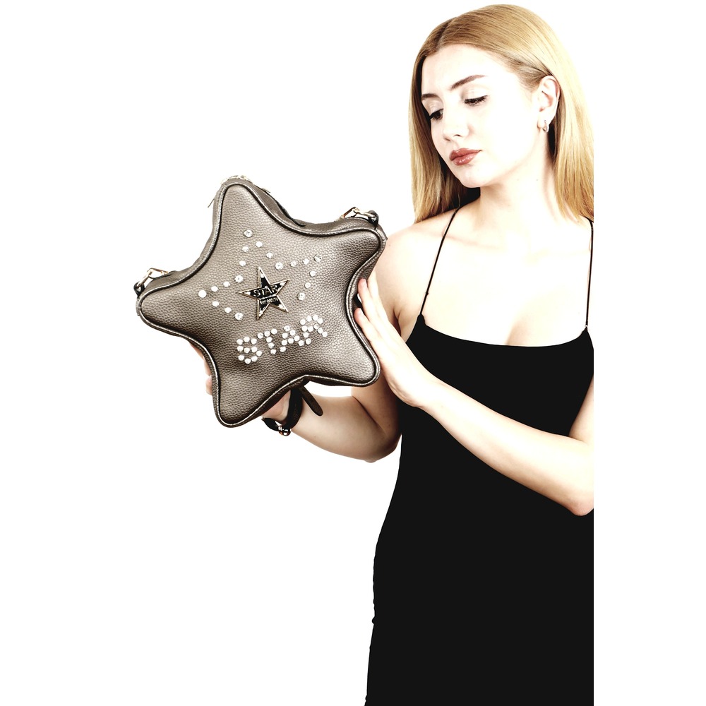 TAŞLI YILDIZ ÇANTA GRİ FLOTTER ALL STAR SET