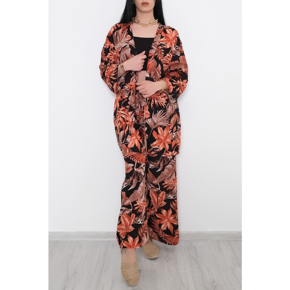 Kimono Takım Kahverengituruncu - 10553.1095