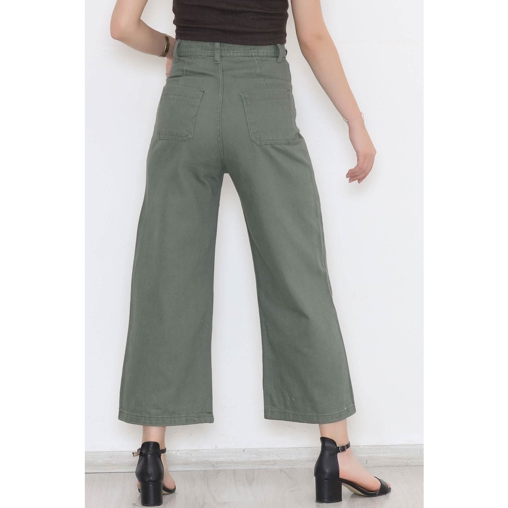 Bol Paça Kot Pantolon Açıkhaki - 0019.1184