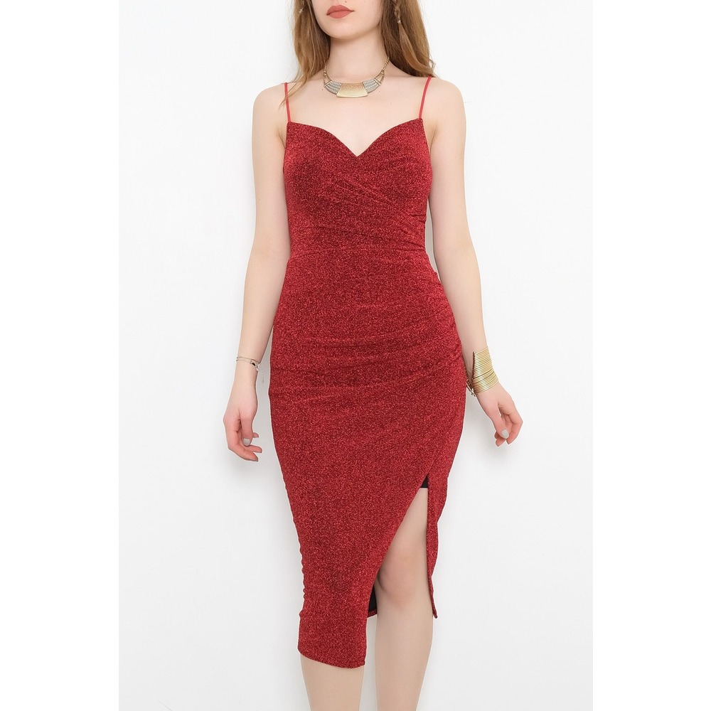 Araboy Simli Abiye Kırmızı - 38990.100