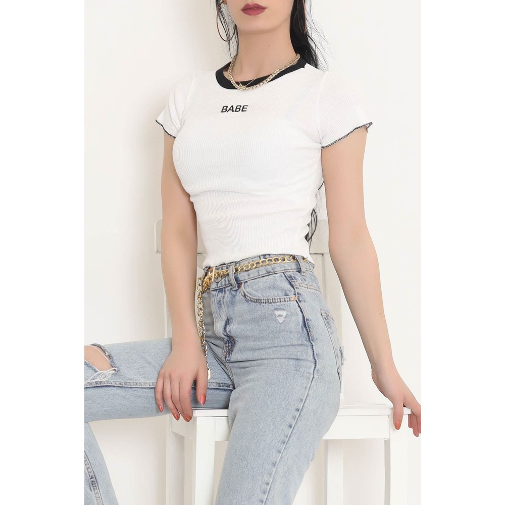 Babe Nakışlı Bluz Ekru - 11009.1567