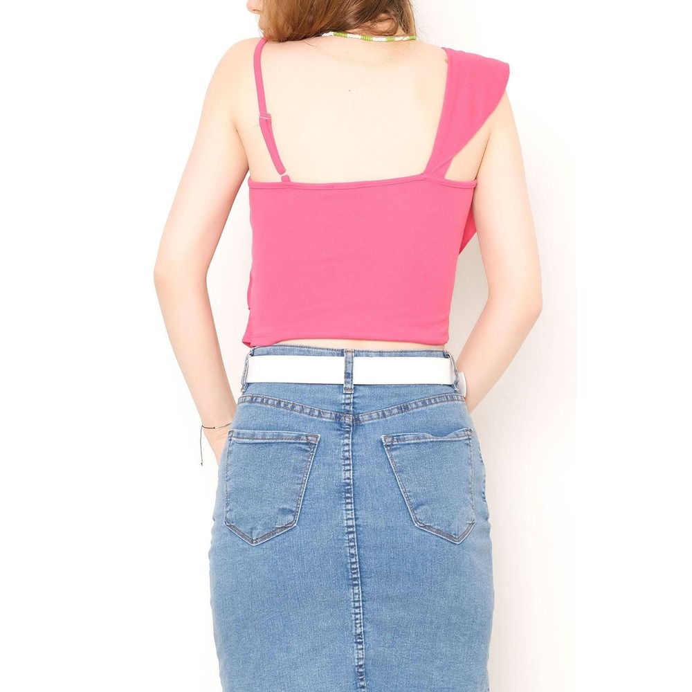 Önü Kat Kat Bluz Fuşya - 10690.631