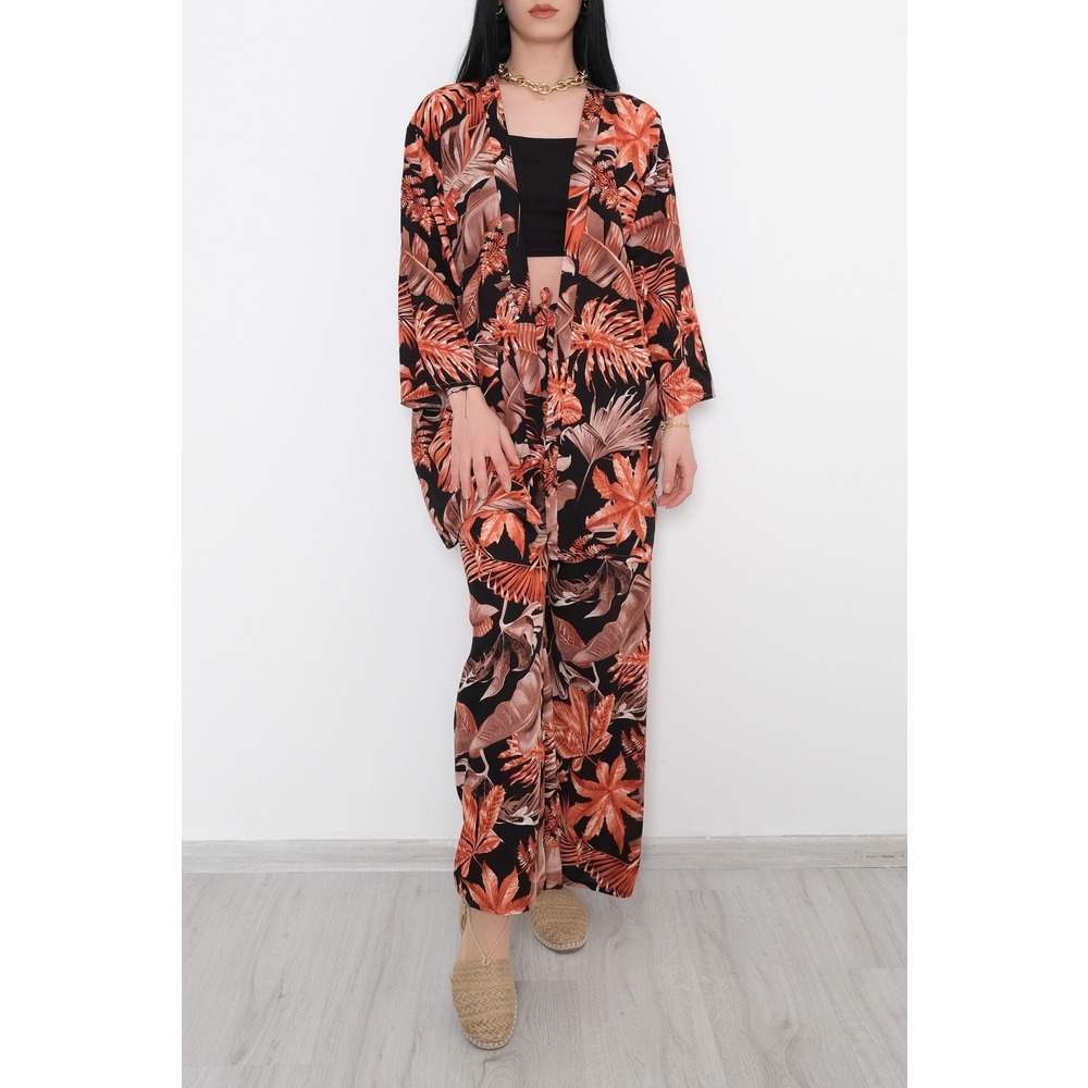 Kimono Takım Kahverengituruncu - 10553.1095