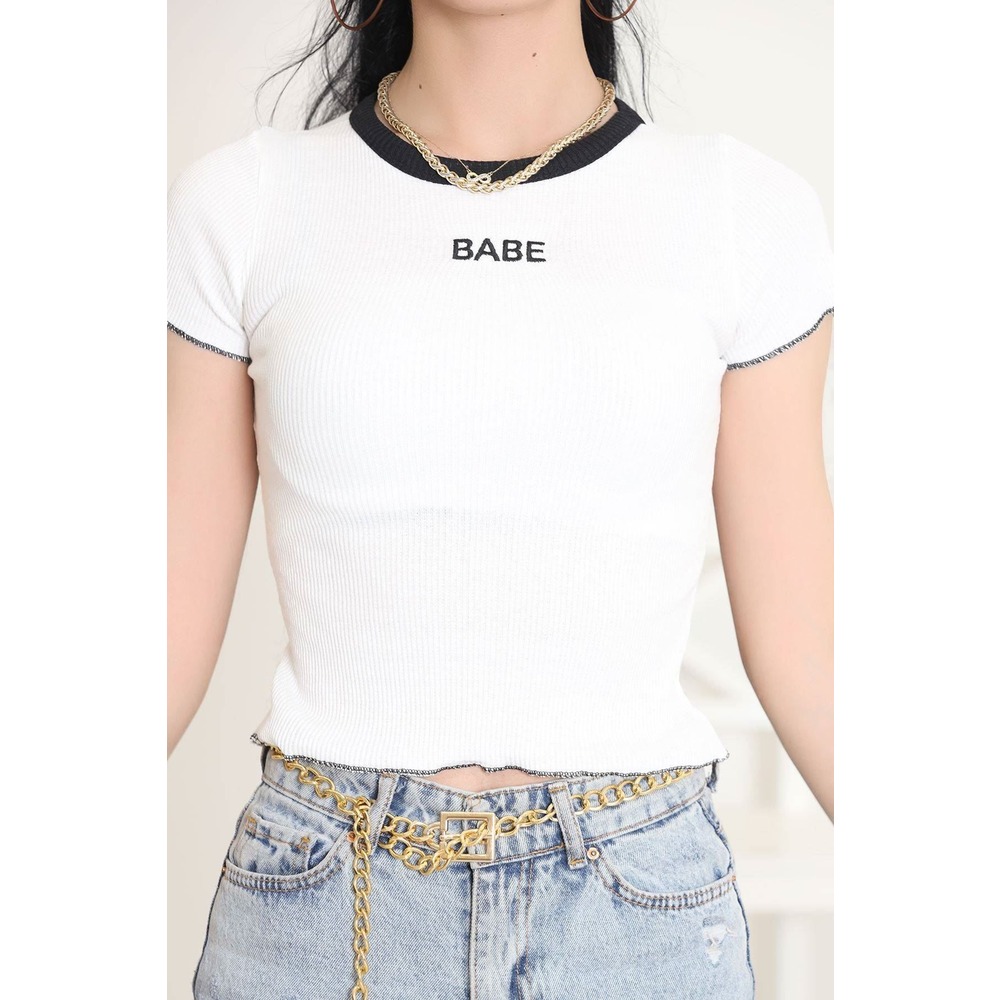 Babe Nakışlı Bluz Ekru - 11009.1567