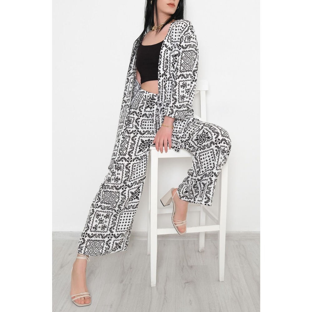 Kimono Takım Siyahdesenli - 10553.1095