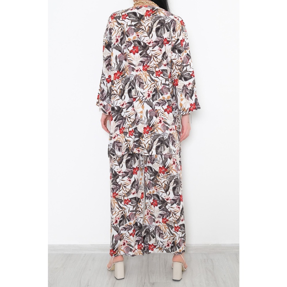 Kimono Takım Yeşilçiçekli - 10553.1095