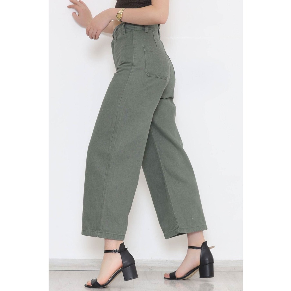 Bol Paça Kot Pantolon Açıkhaki - 0019.1184