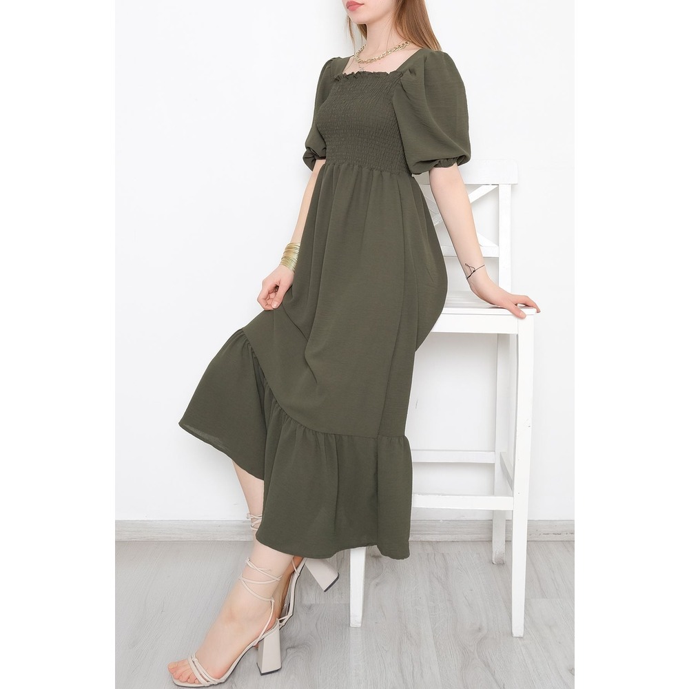 Gipeli Ayrobin Elbise Haki - 52511.1234