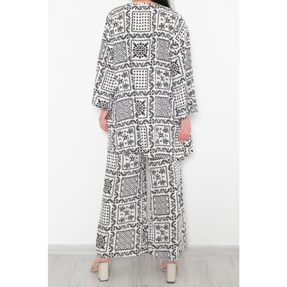 Kimono Takım Siyahdesenli - 10553.1095