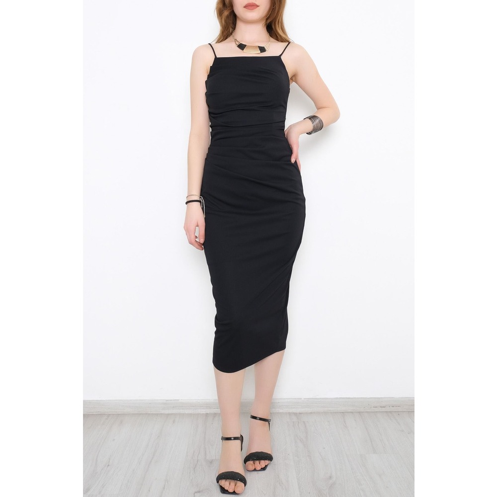 Degaje Yakalı Abiye Siyah - 39465.100