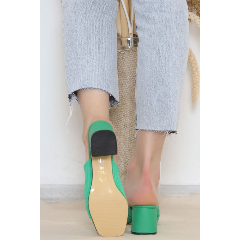 5 Cm Triko Terlik Yeşil - 9259.264