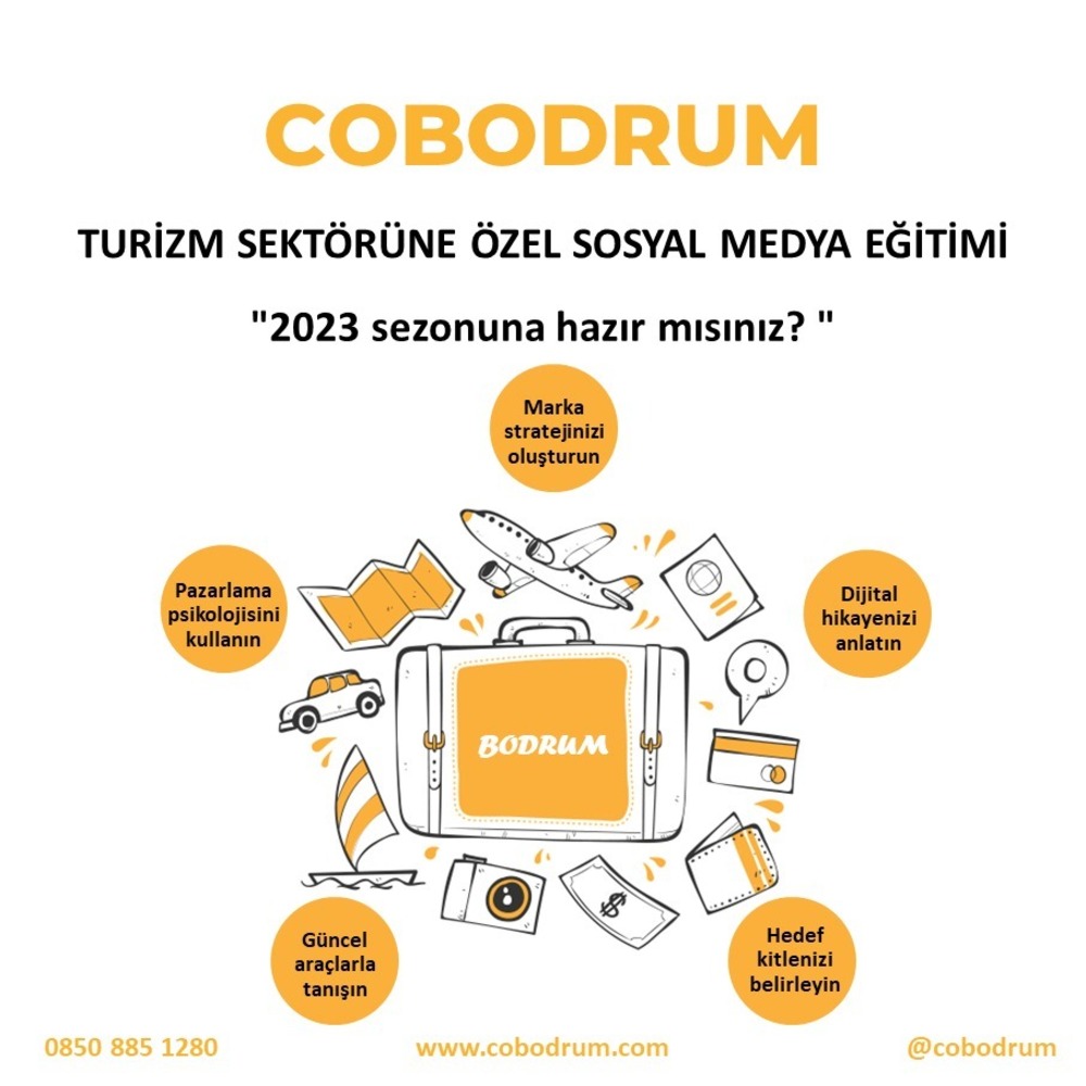 CoBodrum - Turizm Sektörüne Özel Sosyal Medya Eğitimi (2 günlük)